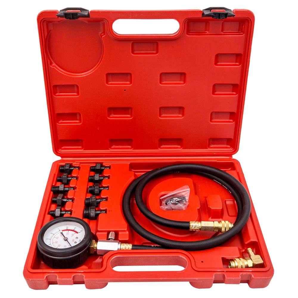 Engine Oil Pressure Tester Gauge Detector Tools Kit Oil Switch Port Adaptors
