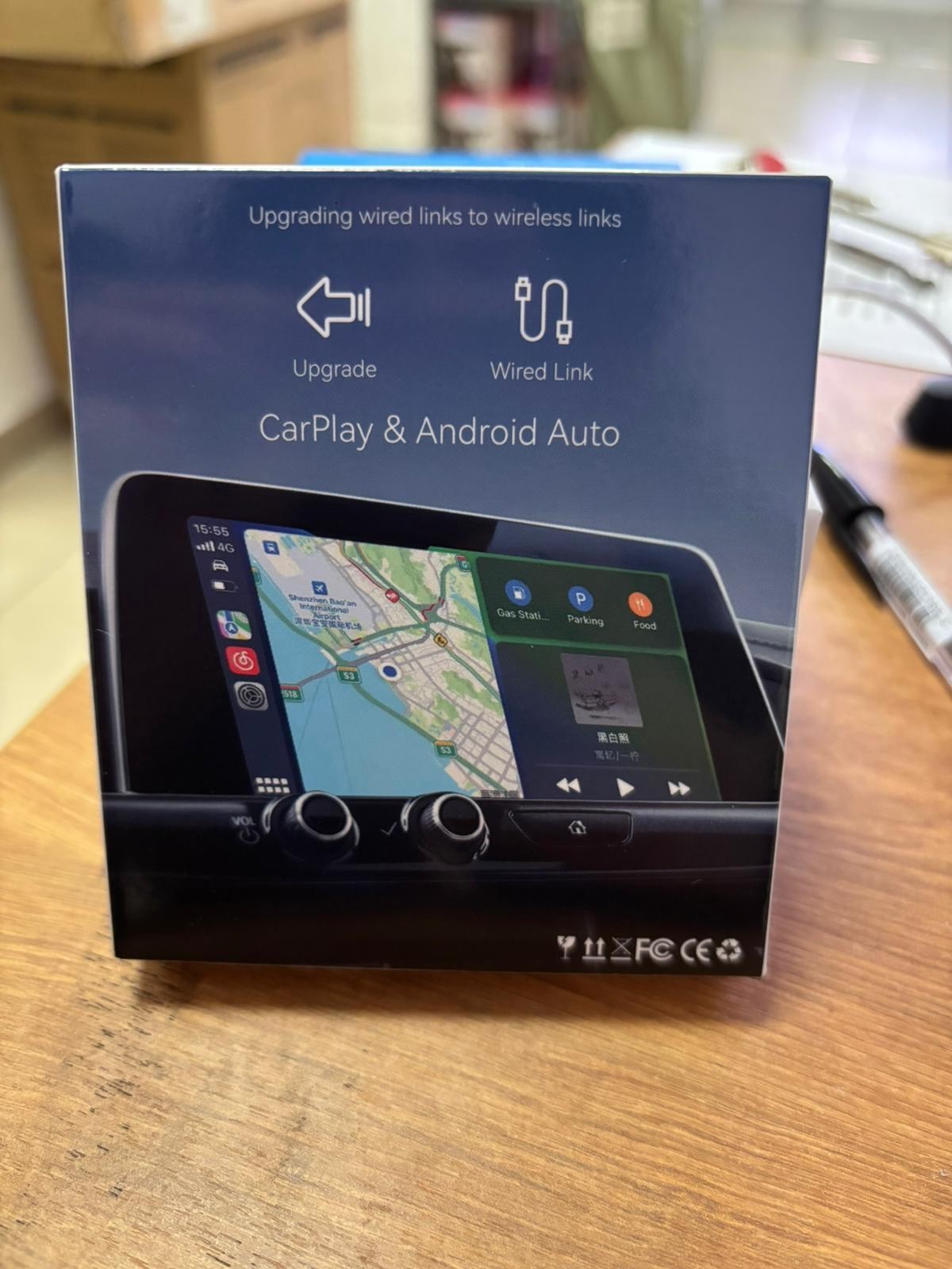 CarPlay ADATTATORE WIRELESS Auto IPHONE ANDROID 2in1 USB e Type-C Plug & Play - Miniatura 18