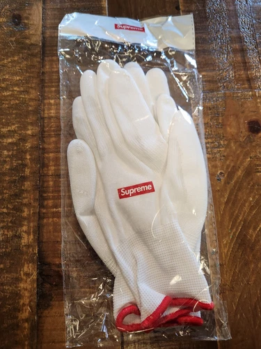 Gants de travail caoutchoutés Supreme FW20 neufs scellés boîte logo blanc