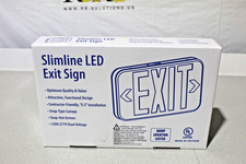 Slimline Exit Sign, Red LED NEW