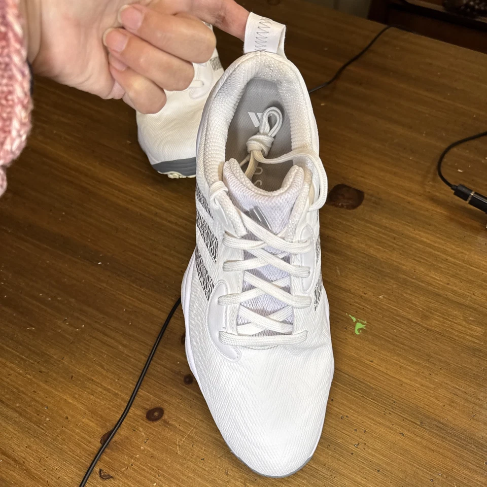 Zapatos de golf CODECHAOS BOOST 25 sin clavos - Zapatos de golf blancos - Adidas - Talla 11 Foto 2 de 4