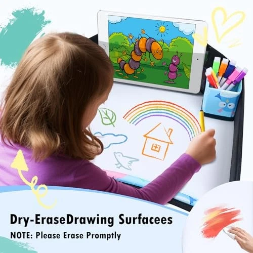 Kids Travel Tray, Travel Tray for Kids Car Seat, Toddler Car Seat Lap Tray, - Picture 4 of 7