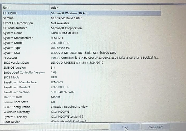 Lenovo TP L390 Core i3-8145U 2.1GHz SSD 128GB 8GB Fast, PC! :) - Image 4 of 4