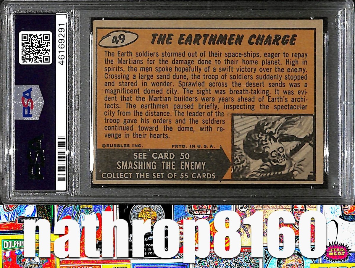 【アース】トレーディングカード 1962 Topps Mars Attacks Trading Card #49 The Earthmen Charge PSA 6