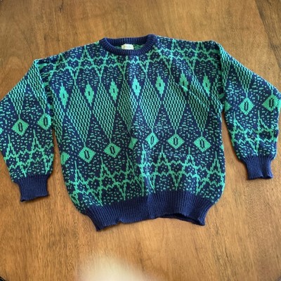 United Colors Of Benetton Made In Italy Shetland Wool 1980 s Vintage sweater