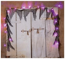 9 Foot Purple LED String Lights with Gauze - Rubie's