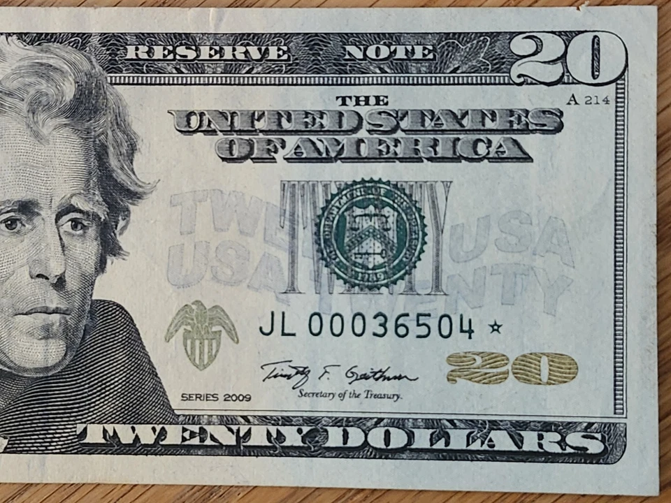 2009 $20 "STAR NOTE" SAN FRANCISCO DISTRICT JL00036504* 000 START - Image 4 of 4