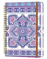 WLPFSAHF A5 Hardcover Spiral Journal Notebook Lined 120 Pages Bohemian