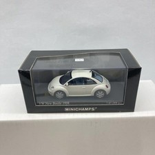 Used Minichamps 1/43 Volkswagen Beetle 1998 White Opened Model