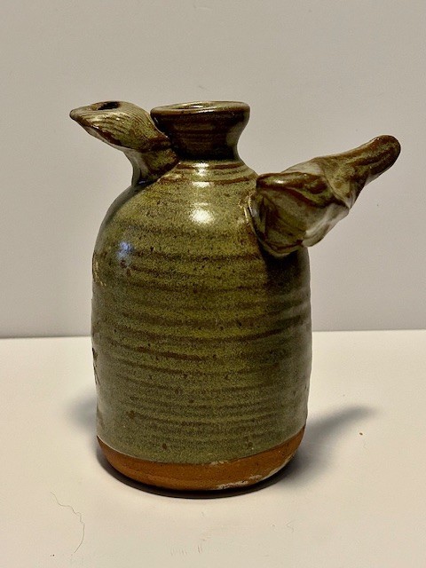 Vintage Studio Pottery Bird House and Yarn Twine Holder