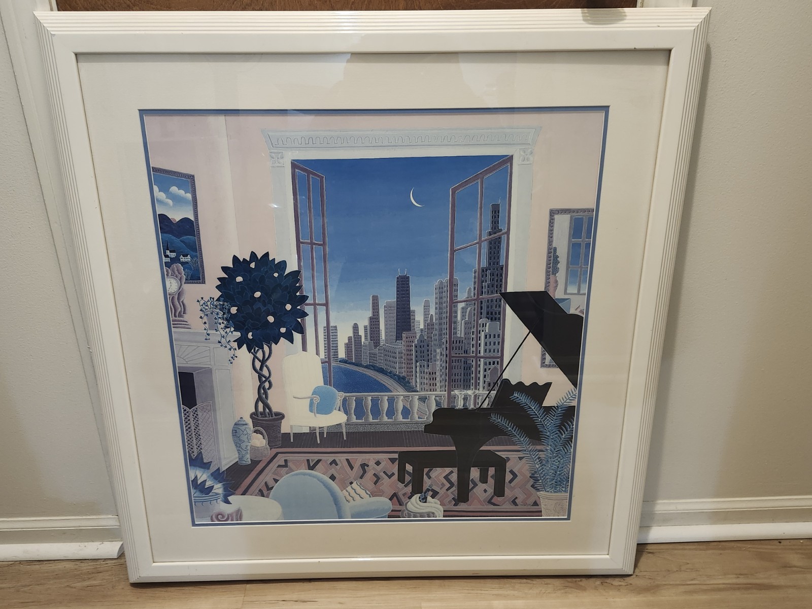 Thomas McKnight Serigraph Lake Shore Drive Framed Art Print