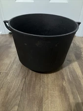 Antique Cast Iron Pot, Older Restoration Eccentric Bottom