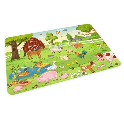 stabiles Vinyl Tischset Bauernhof Kinder Platzset abwaschbar - Bild 1 von 4