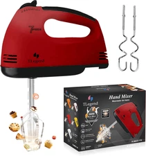 Hand Mixer Electric Handheld – 7 Speed Ultra Power Electric Mixer Handheld (Red)