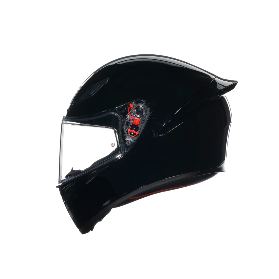 Casco Moto Integrale AGV K1 S AGV E2206 BLACK Nero Lucido Mono - Immagine 4 di 4