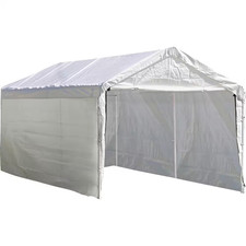 12 Ft. W X 20 Ft. D Enclosure Kit for Supermax Canopy in White W/ 100 Waterproo