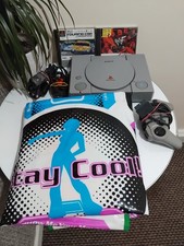 Sony PlayStation 1 Bundle with 2 games and dance mat ,no dance game .working 
