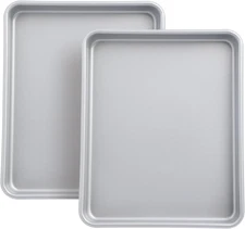 2-PACK Toaster Oven Pans for Baking,Shinsin 9X11 Non-Stick Baking Trays, 57% Thi