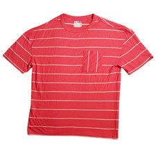 Cat  Jack Boys Red Striped Chest Pocket Relaxed Short Sleeve T-Shirt FREE S H