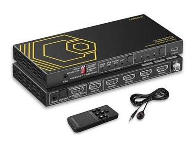 HDMI Switch 8K@60Hz 4K@120Hz HDMI 2.1 4 in 1 Out with eARC, ARC Audio Extractor