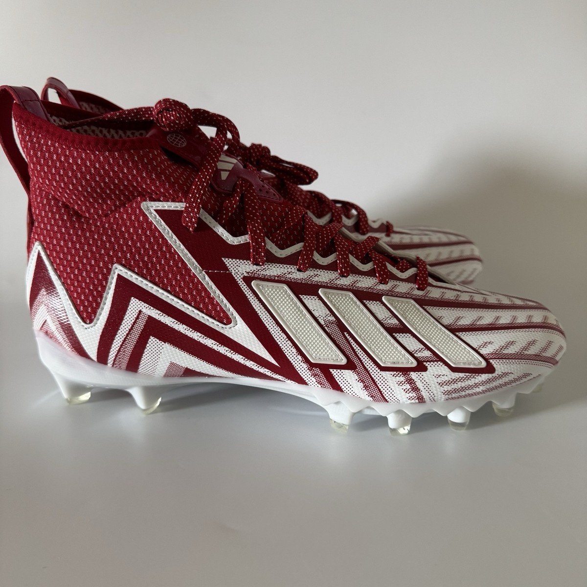 adidas Men's 12 Freak 23 Inline Football Cleats White Power
