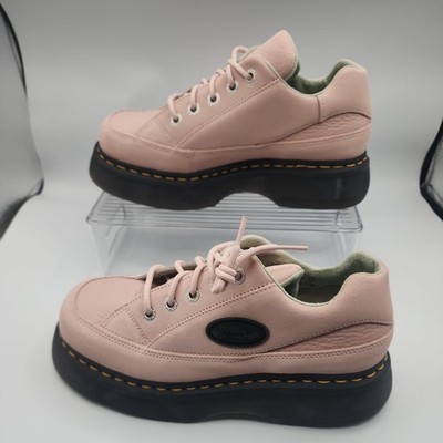 Dr. Martens Buzz 5I Powder Pink Suede Platform Lace-Up Sneaker US 9w EU 41 new