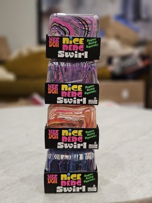Nee Doh Nice Berg Swirl Super Solid Squish! LOT OF 4 AUTHENTIC NEW 