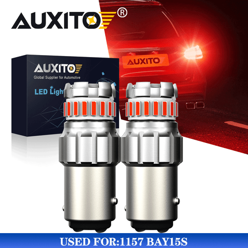 AUXITO 1157 LED Bulbs Brake Lights Extremely Bright Red 7528 7507 BAY15D 2PCS
