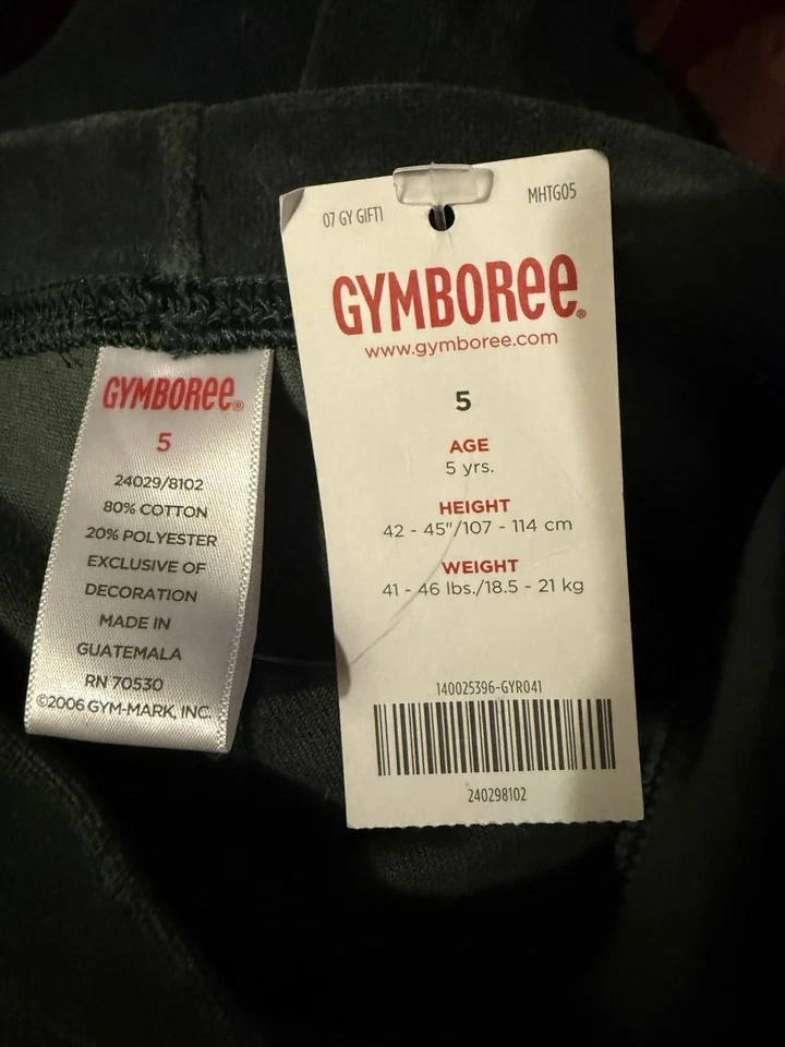 Pantalones bootleg Gymboree nuevos con etiquetas U Pick talla 5 o 7 verde oscuro de terciopelo acanalados con cinta lateral Foto 2 de 3