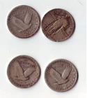 Lot of 4 Standing Liberty Quarters – Undated – 90% Silver