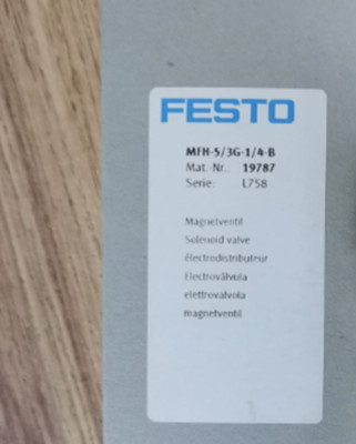 Festo MFH-5/3G-1/4-B 19787 Solenoid Valve New One Free Shipping MFH5/3G1/4B