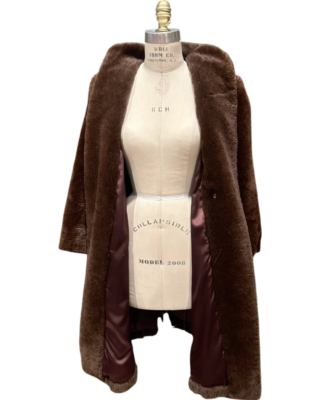 Vintage Motoluxe Women's Brown Alpaca Fur Teddy Bear Car Coat | eBay