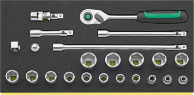 Stahlwille Quick Release 3/8'' Ratchet Metric Socket Set 23 PC 96830370