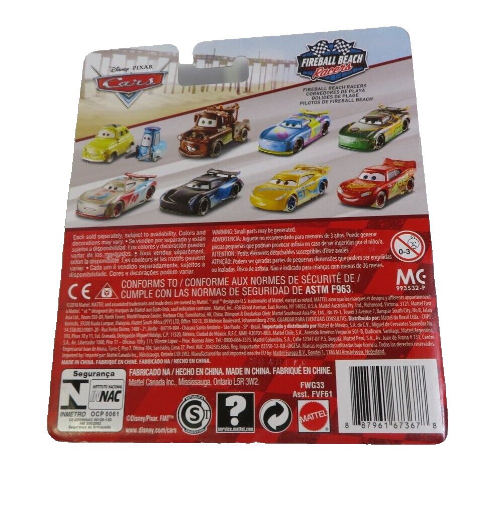 Disney Pixar Cars Fireball Beach Racers #36 Rich Mixon Die Cast | eBay