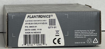 Plantronics Electronic Hook Switch Cable APV-65 SAVI EHS AVAYA EU24