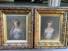 2 Antique 1916 Lady Emma Hamilton lithograph prints pencil signed Lionel Ewart 