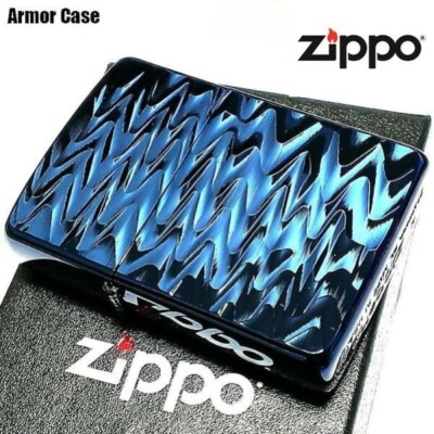 ZIPPO: ARMOR CASE: Feuerzeug: blaue TITAN-Beschichtung + Gravur: 62TIBL-RIP: ...