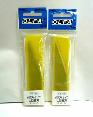 2 packs (4 pieces) OLFA L-type Replacement Blade for Craft Knife XB34 From Japan