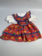12 Months Vintage Kandy Ann Alphabet Puzzle Dress Made In USA Ruffled Bows 90s