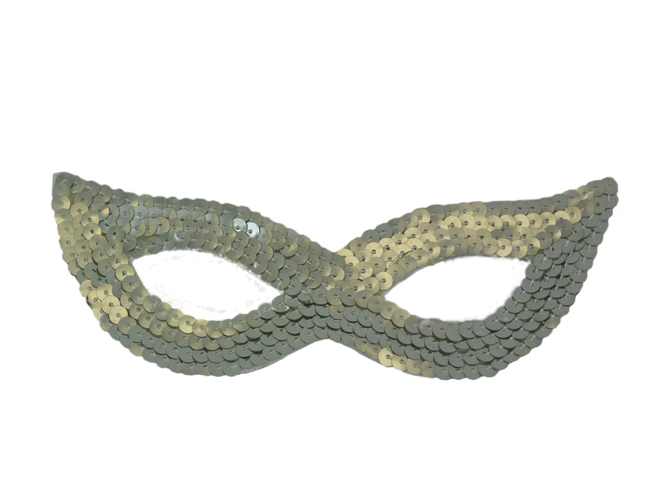 TRIXES Silver Sequin Masquerade Mask NEW Fancy Dress Party Carnival Ball - Image 2 of 3