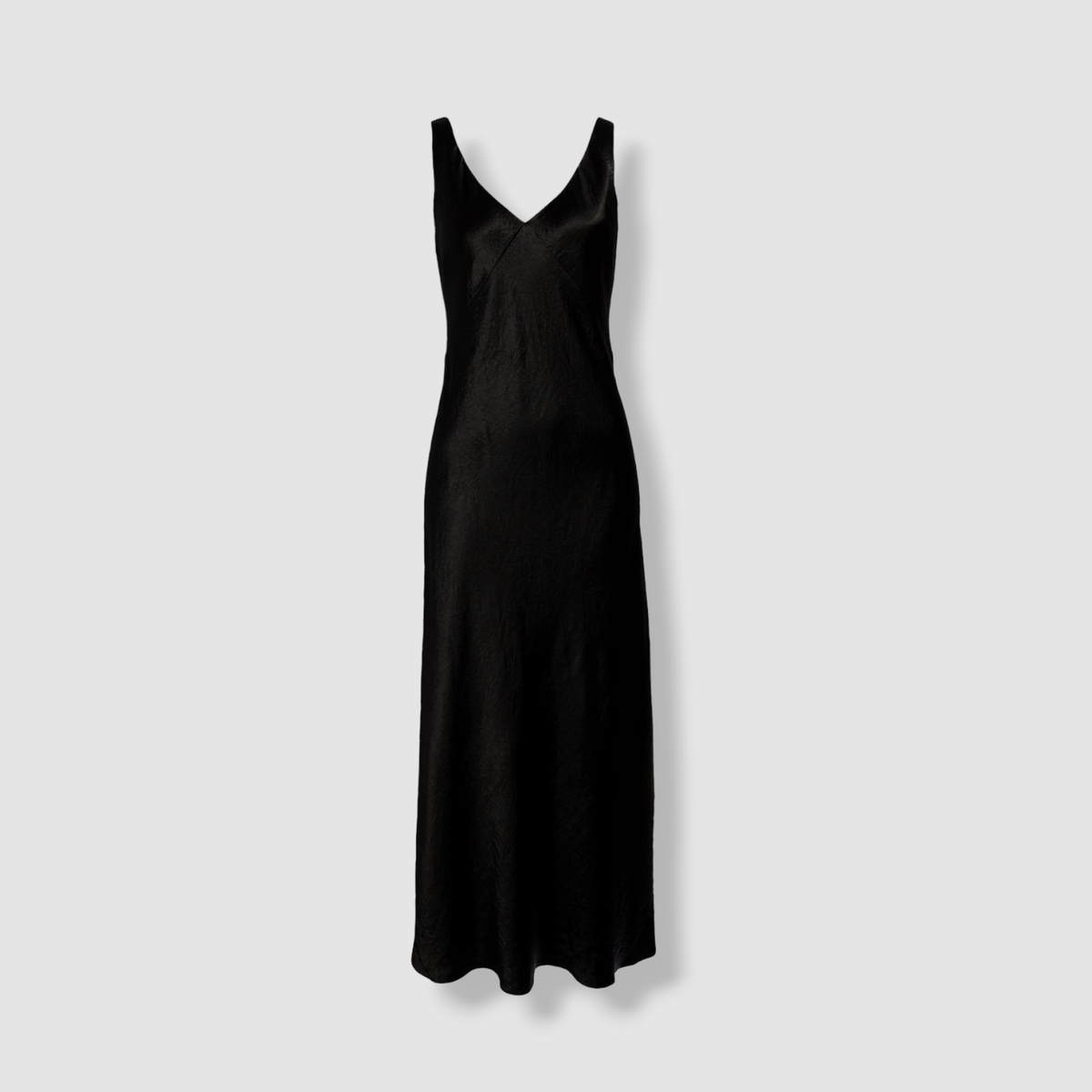 vince slip dress RELAXED CRUSHED Indigo Hand wash cold Women's Satin V-Neck Slip Dress,