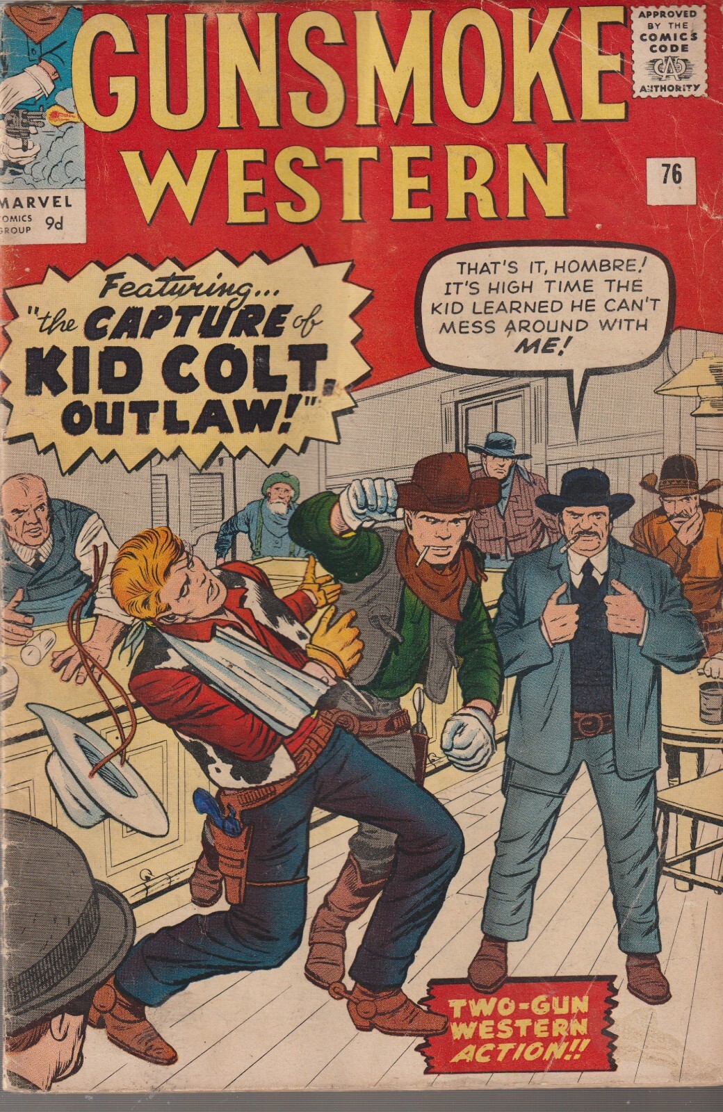 MARVEL COMICS GUNSMOKE WESTERN #76 (1963) 1ST PRINT VG