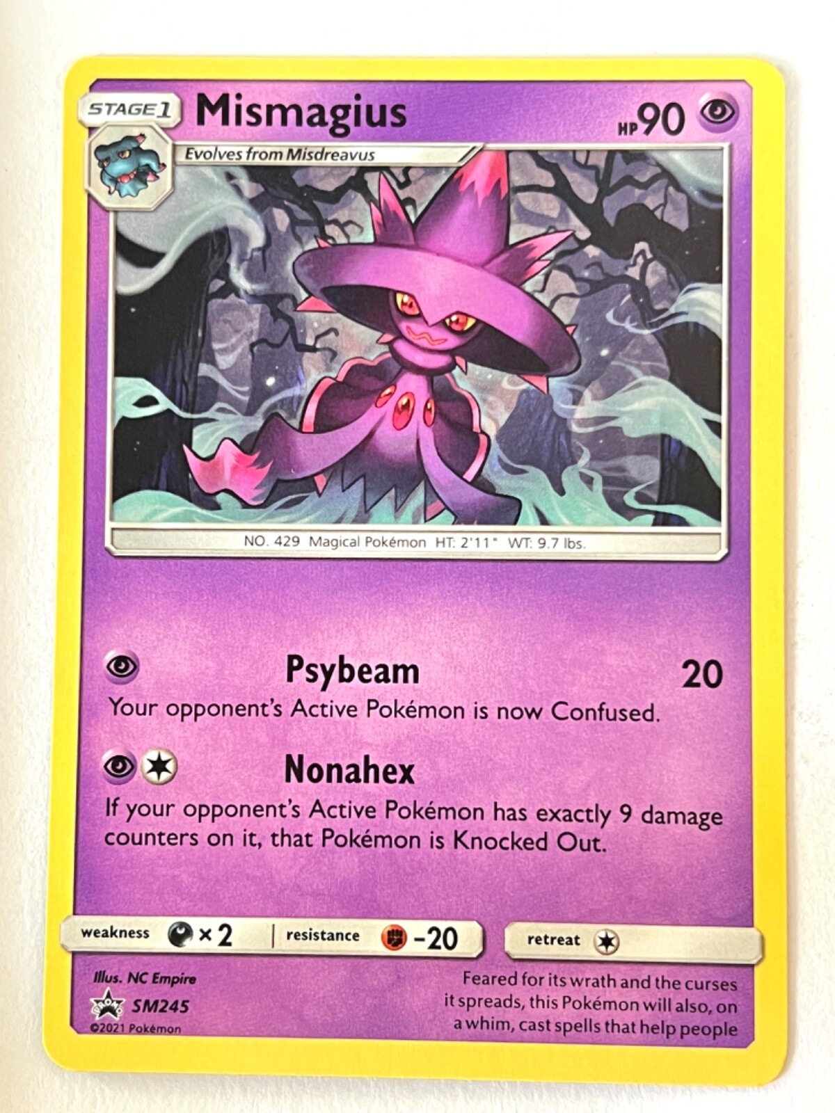 Mismagius SM245 Black Star Promo Non Holo Toolkit 2021 Pokemon Lightly Played LP