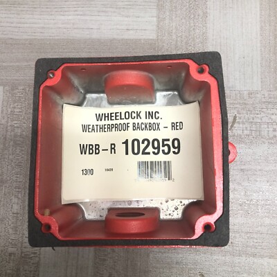 WHEELOCK WBB-R 102959 Weatherproof Backbox Red