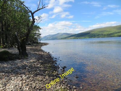 Photo 12x8 Looking westwards along the shoreline of Loch Arkaig Loch Arkai c2014