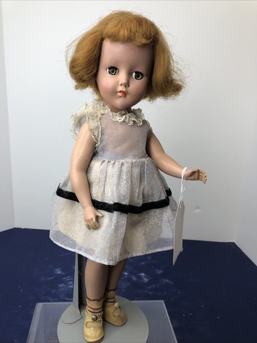 14” Vintage Unmarked 1950’s Hard Plastic Blonde Doll Sweet Sue Lookalike #ME