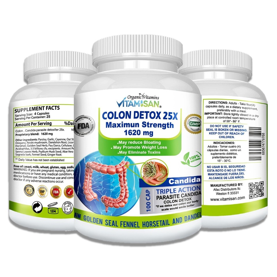 Parasite detox clean COLON flush & cleanse parasite cleanse candida
