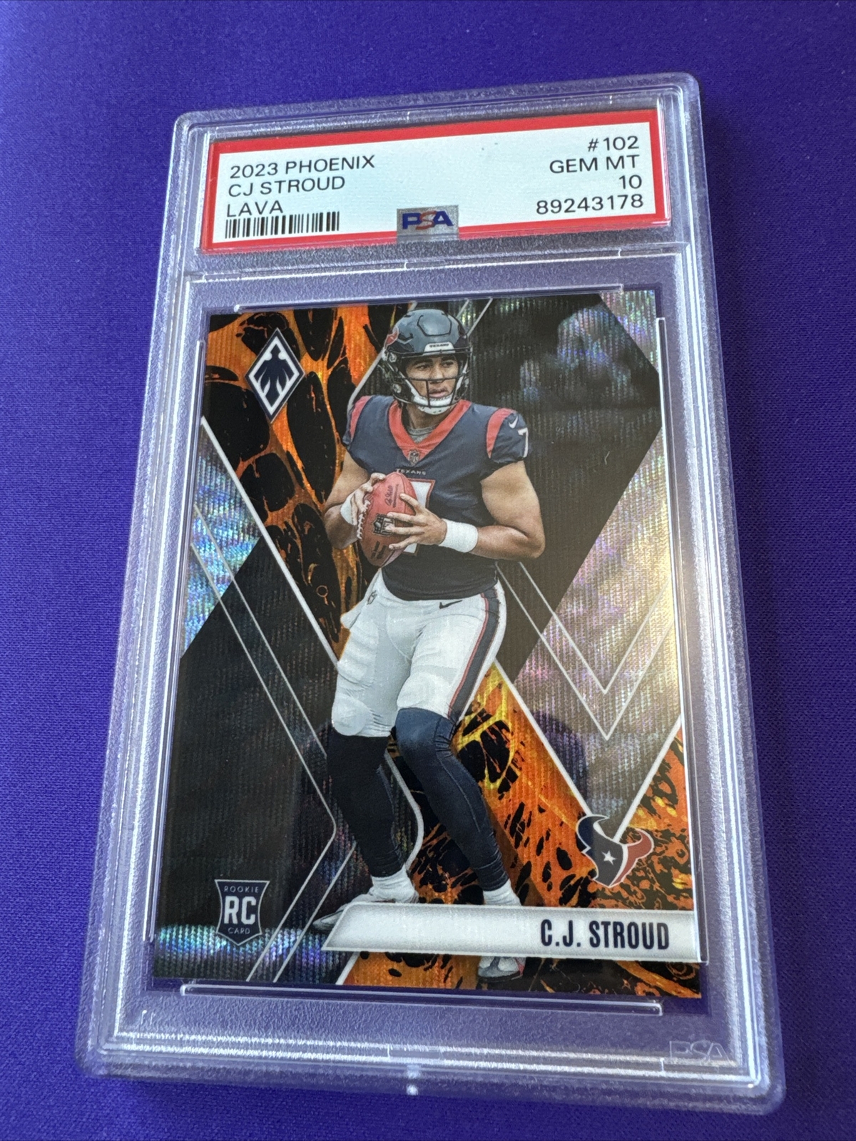 2023 Panini Phoenix CJ Stroud Lava Rookie Card #102 PSA 10 Gem MT 59/175
