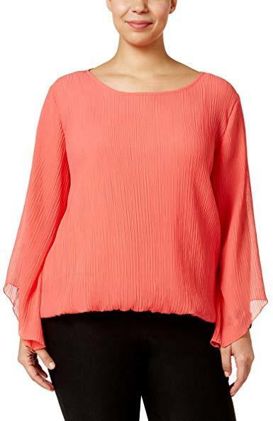 women's plus size bubble hem tops