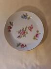 Floral Dusty Rose Bareuther Waldsassen Bavaria Germany Small Butter Coaster Dish — photo 1